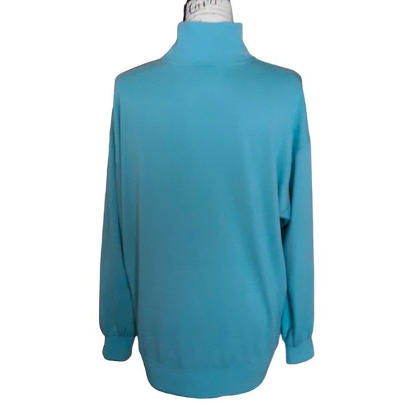 Anthropologie Three Dots Turtle Neck Fleece lined Long Sleeve Sweatshirt XL - Picture 4 of 6